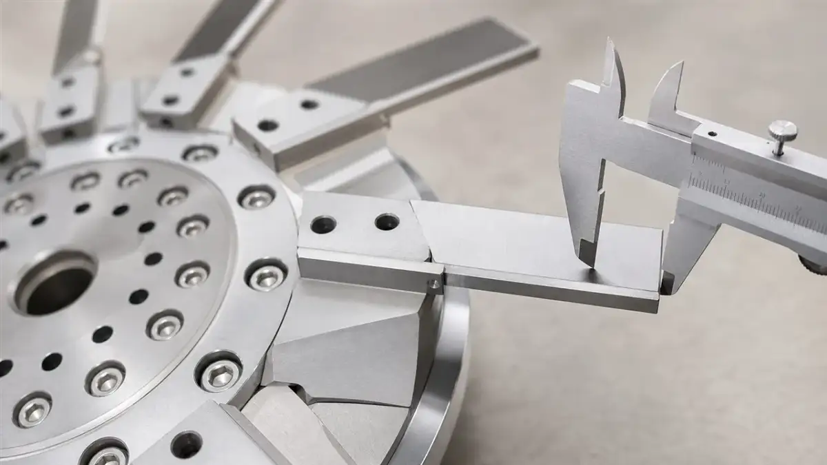 Checking pelletizer knife thickness and mounting features