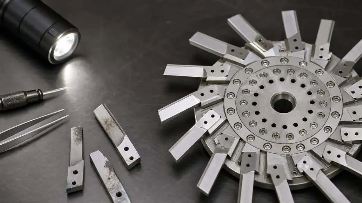 Pelletizer knife problem inspection