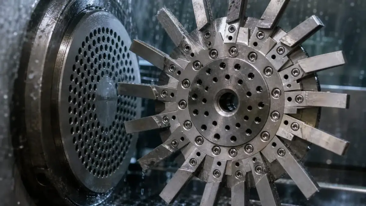 Pelletizing knife and die face operating contact