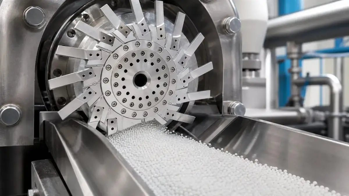 Replacement pelletizer knife ready for production