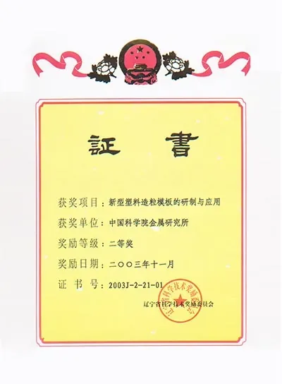 Science and technology progress award certificate