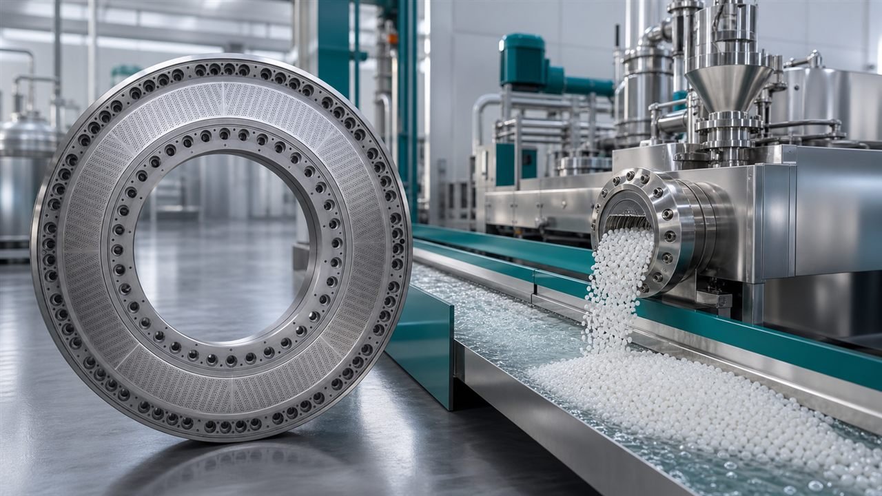 Custom die plate for PE and PP underwater pelletizing