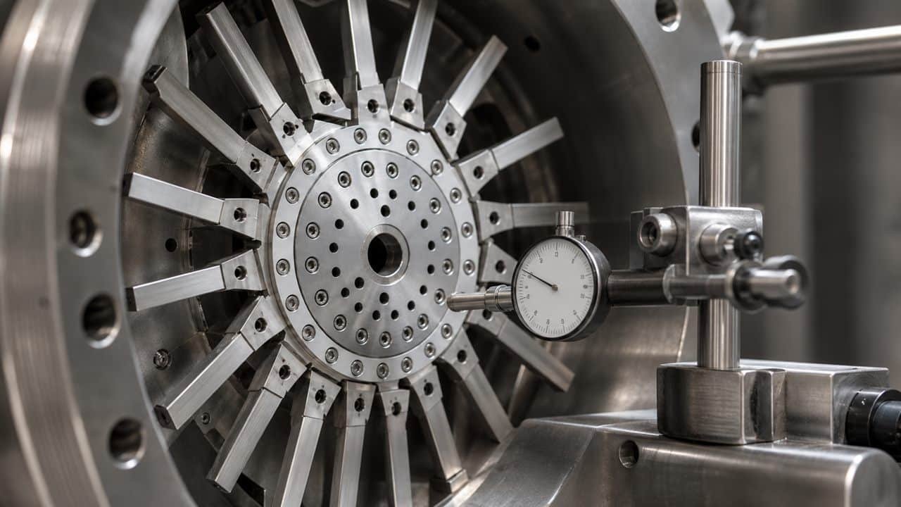Installed underwater pelletizer knife alignment check