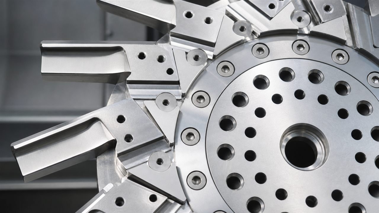 Pelletizer knife blade edge near a die face