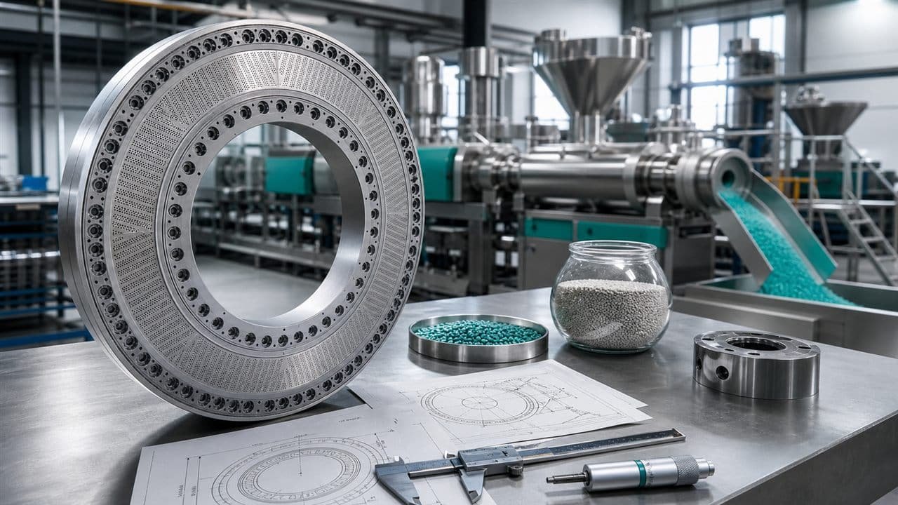 Custom pelletizer die plate design and process data