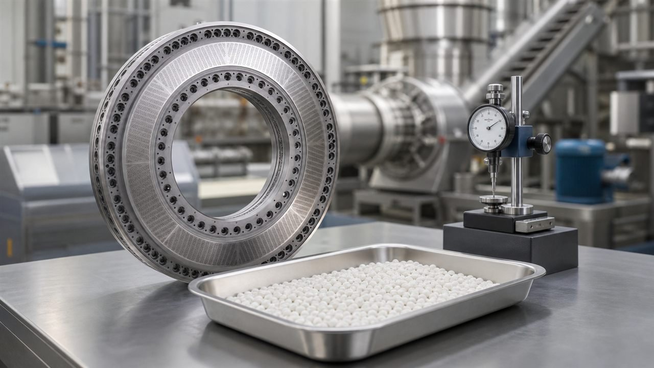 Pellet quality control with an underwater pelletizer die plate